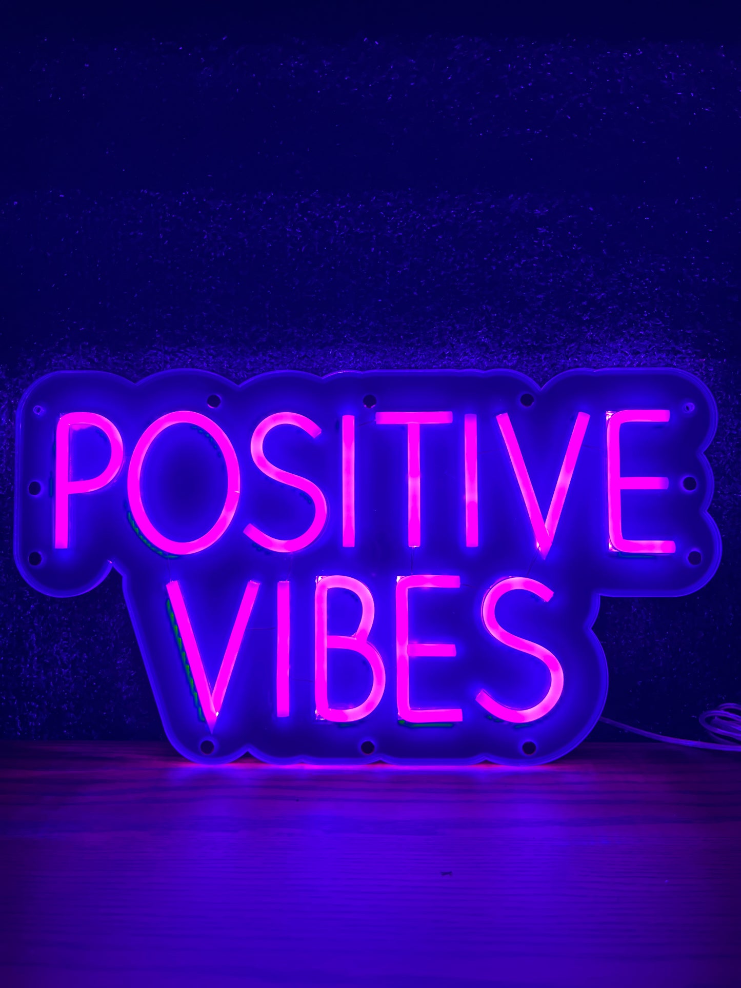 Positive Vibes Neon Light Sign SVG FILE