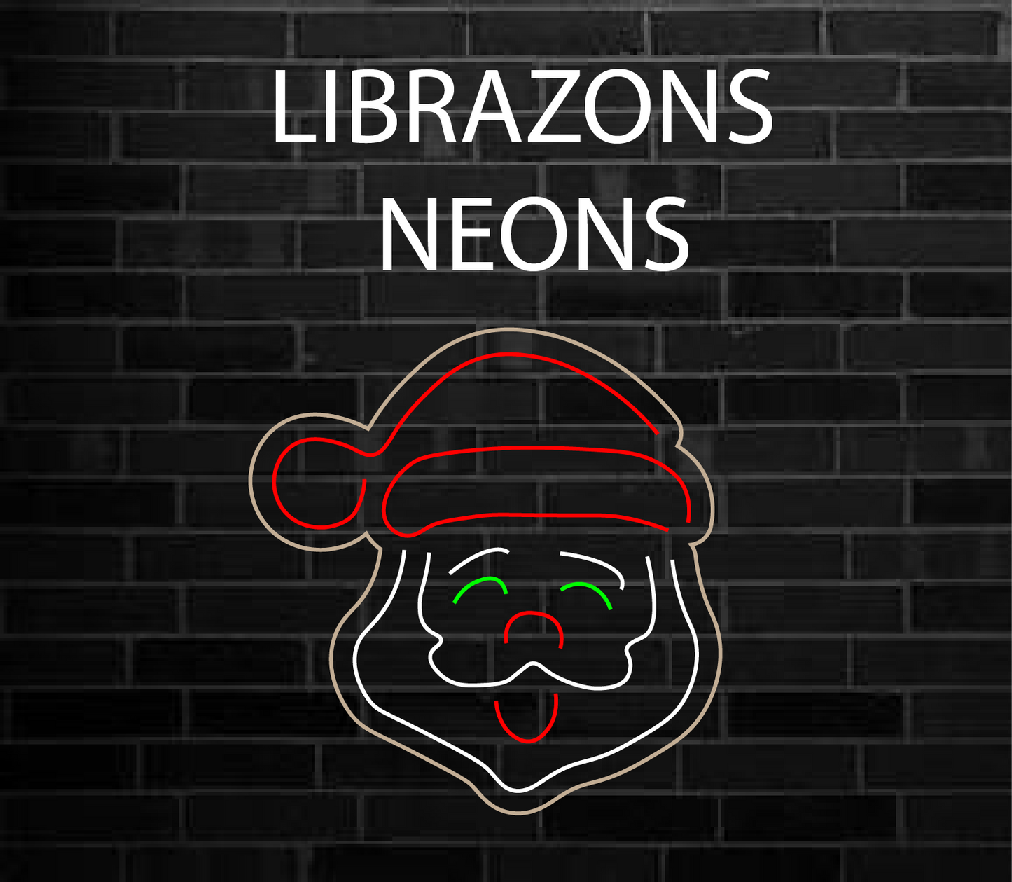 Santa Neon Light Sign SVG FILE