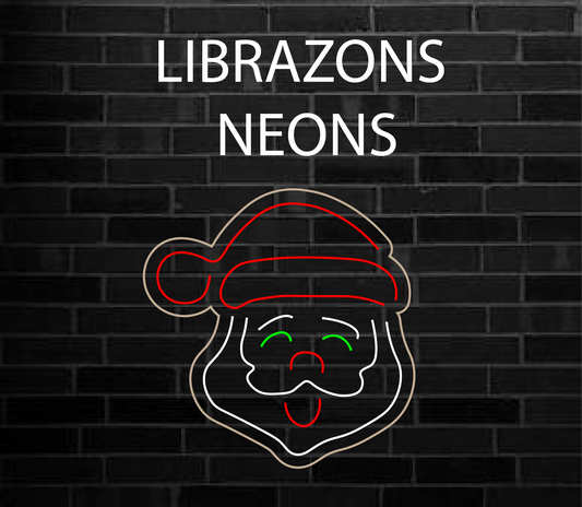 Santa Neon Light Sign SVG FILE