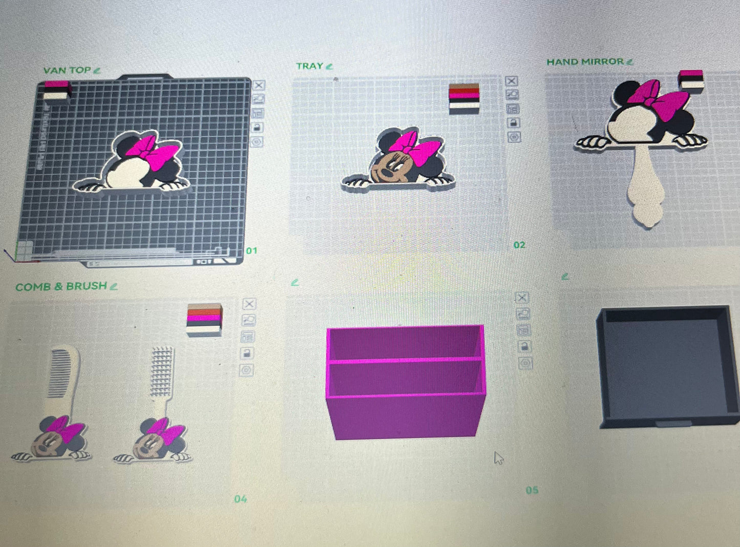 Minnie Vanity Set (Laser needed)