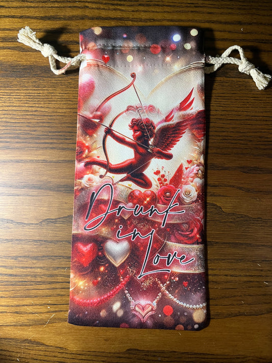 Wine bottle bags with drawstring