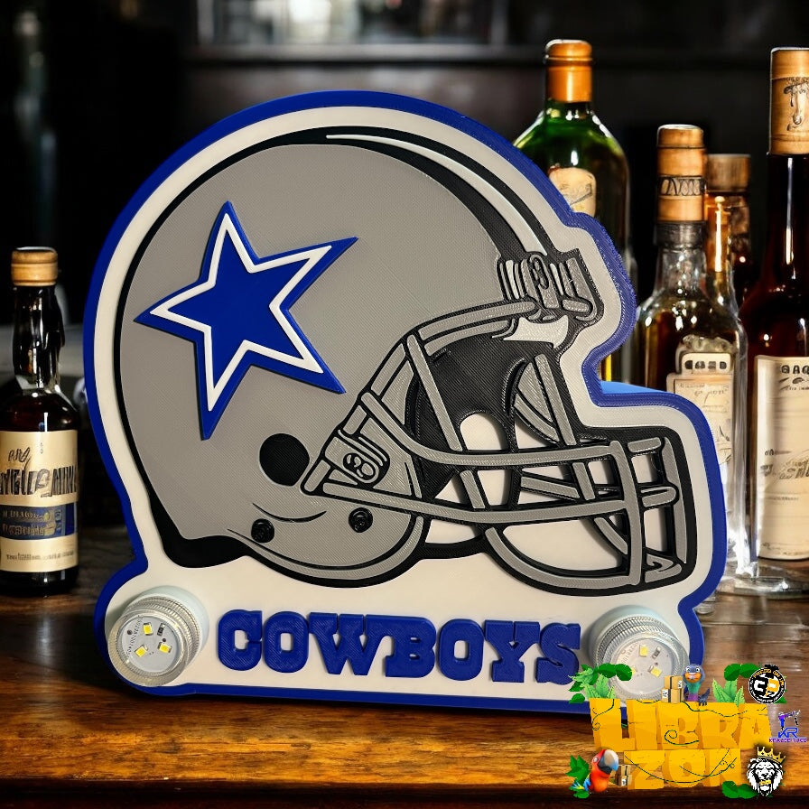 Cowboys Helmet w/Lights Bank 3D file 3MF