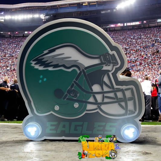 Eagle Helmet (2Files) with and without lights Bank 3D file 3MF