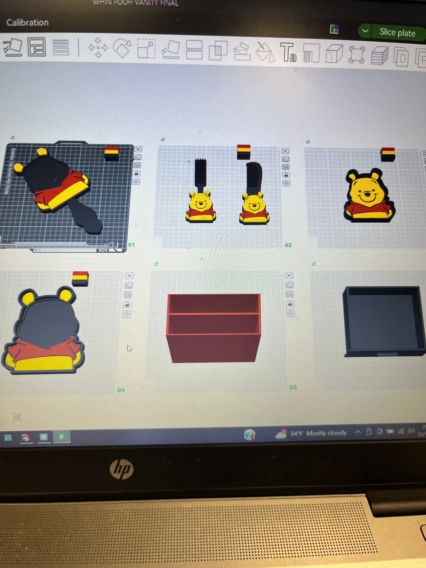 Pooh Vanity Set (Laser needed)