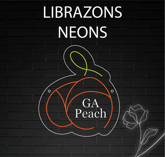 Peach Neon Light Sign SVG FILE