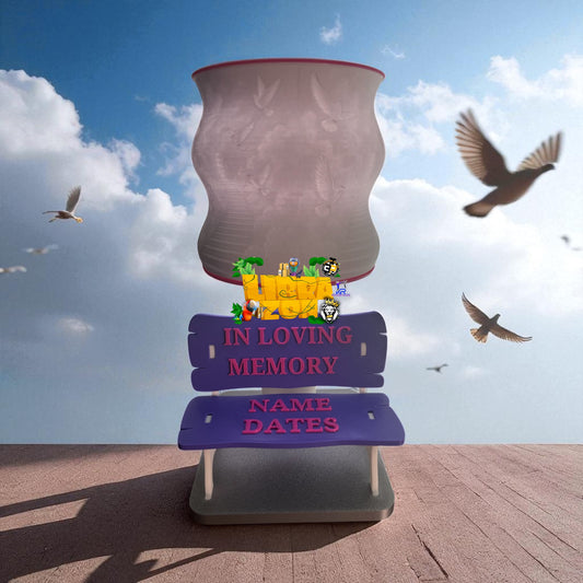 Memorial bench Lamp Base 3D file 3MF
