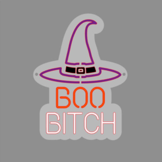 BOO Bitch Neon Light Sign SVG FILE